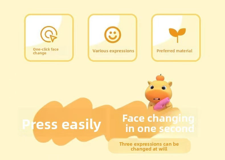 Capybara face-changing keychain couple stress-relieving pendant