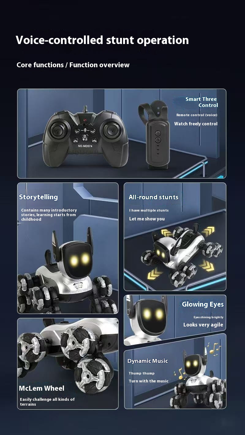 Electric intelligent robot dog toy car