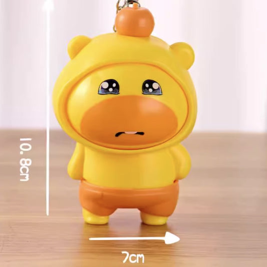 Capybara face-changing keychain couple stress-relieving pendant