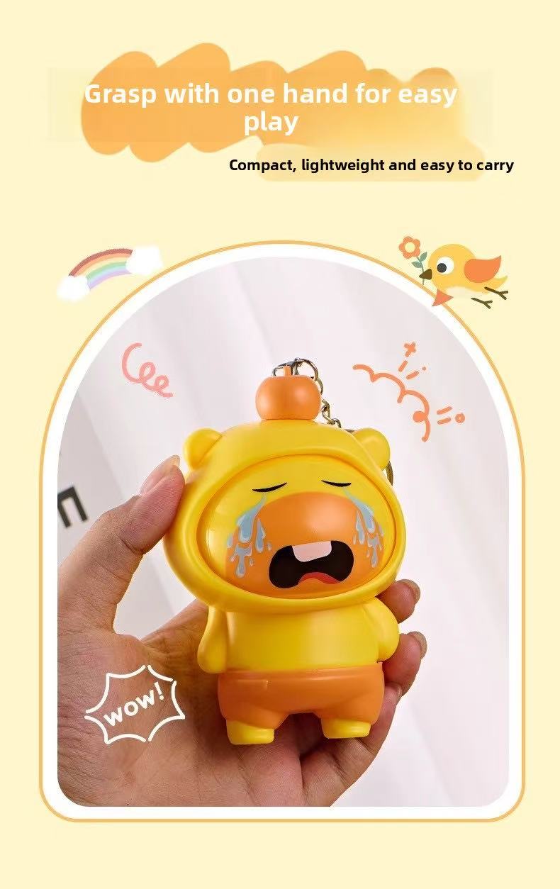 Capybara face-changing keychain couple stress-relieving pendant